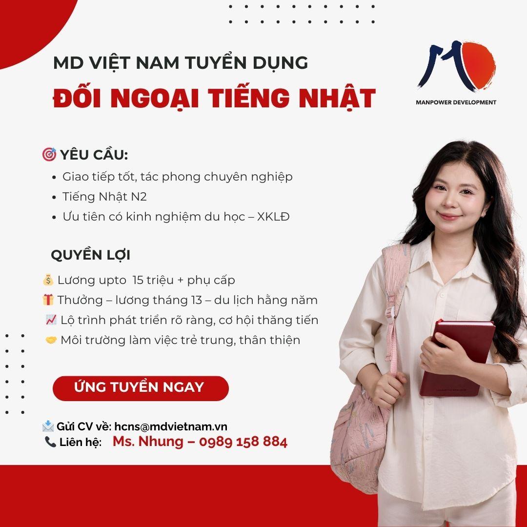 MD Việt Nam Tuyển Dụng Nhân Sự Đối Ngoại Tiếng Nhật – Cơ Hội Làm Việc Trong Môi Trường Quốc Tế